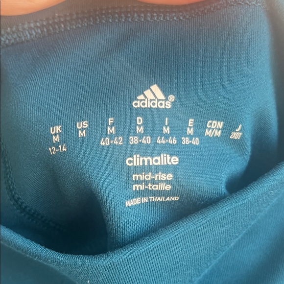 Adidas Deep Blue Leggings Size Medium (12/14) - Picture 2 of 5